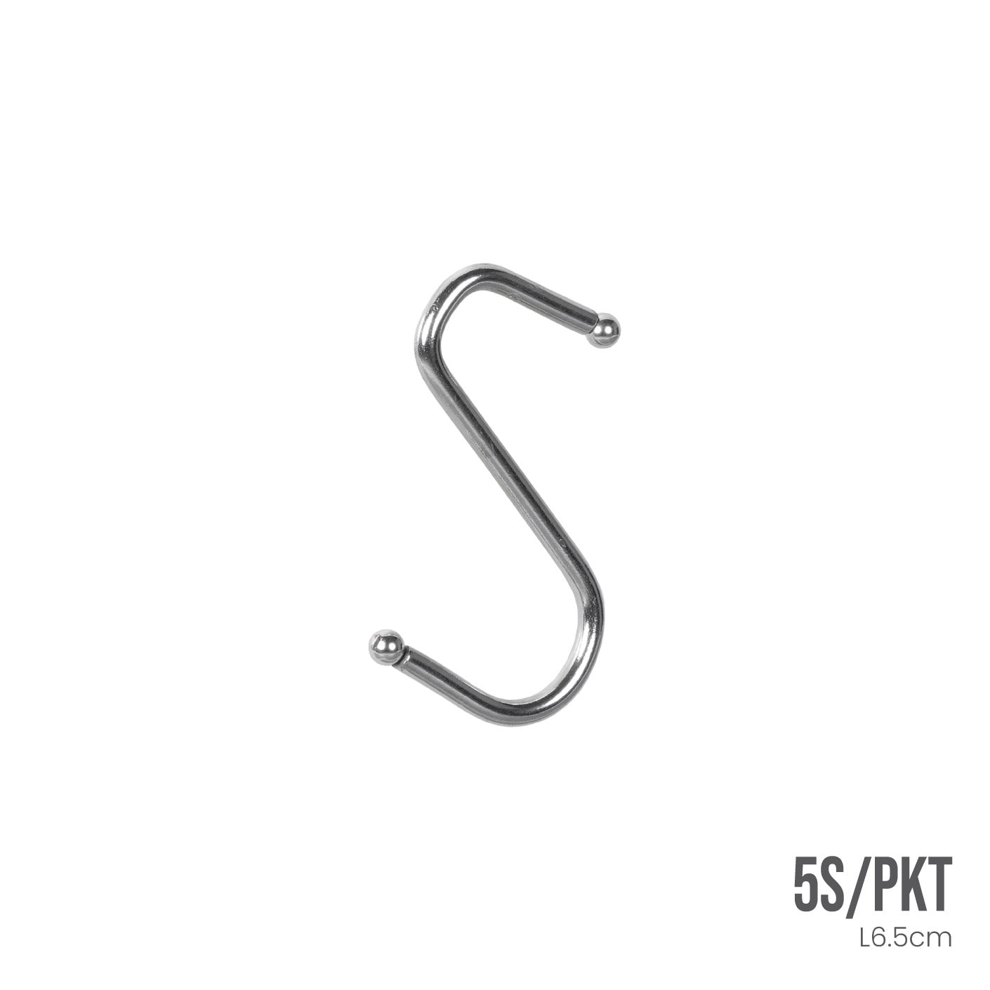 STEEL S HOOK 2.5" (5S/PKT) #1001 (HFH5037)