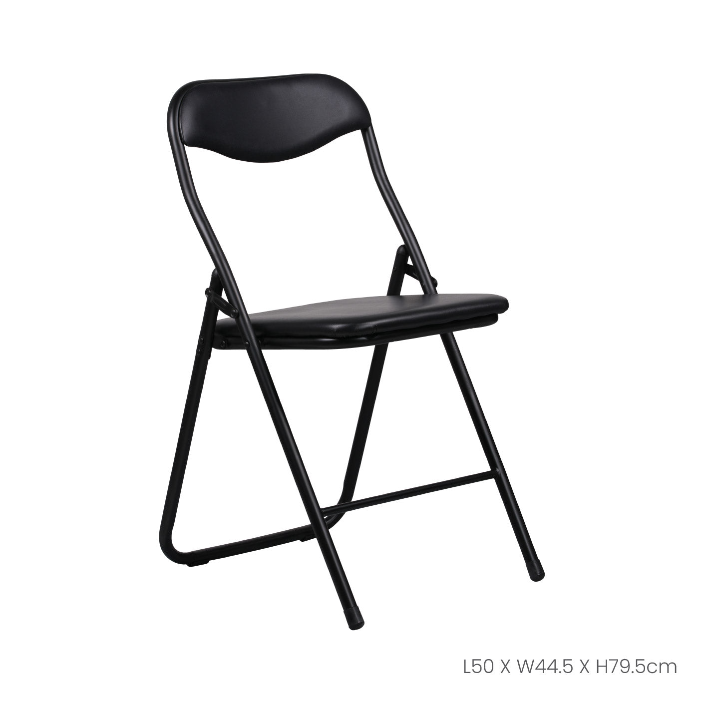 FOLDABLE CHAIR METAL BLACK (HFH6509-BLK)