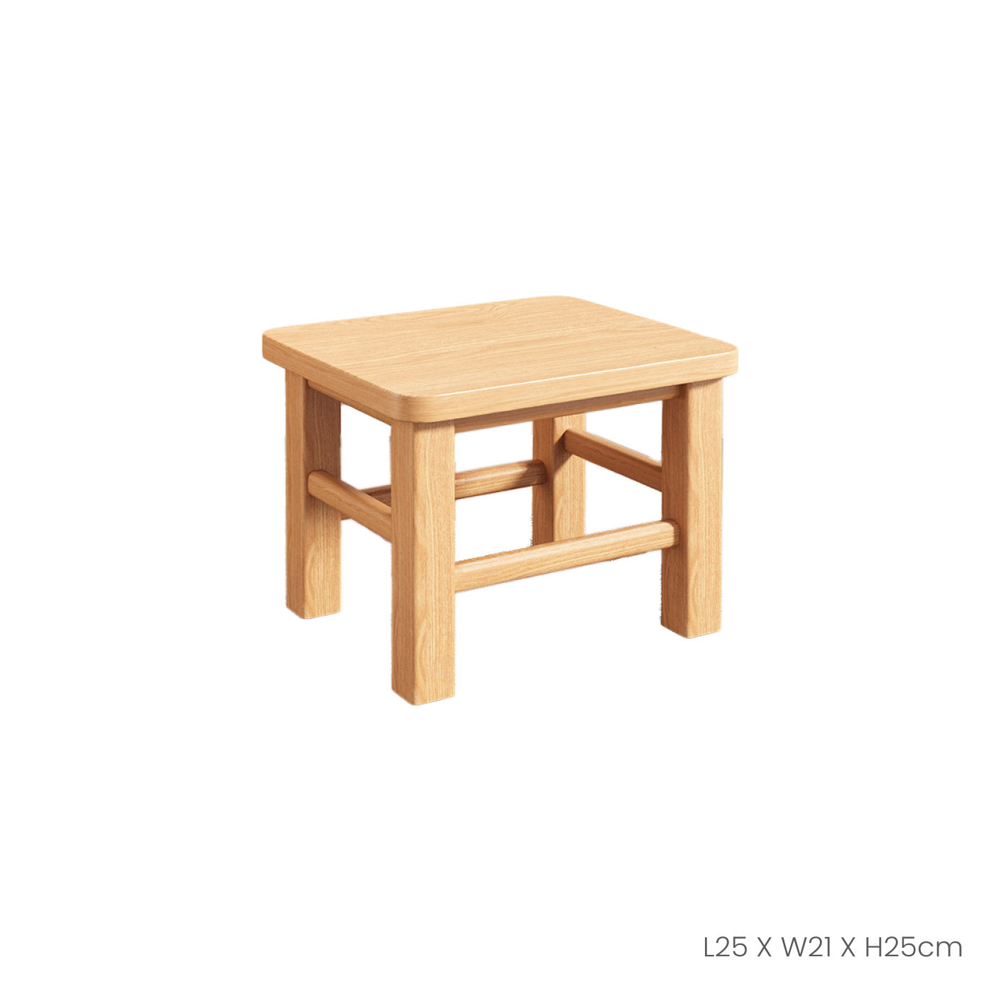 WOODEN STOOL SQ LOW (HFH6511)