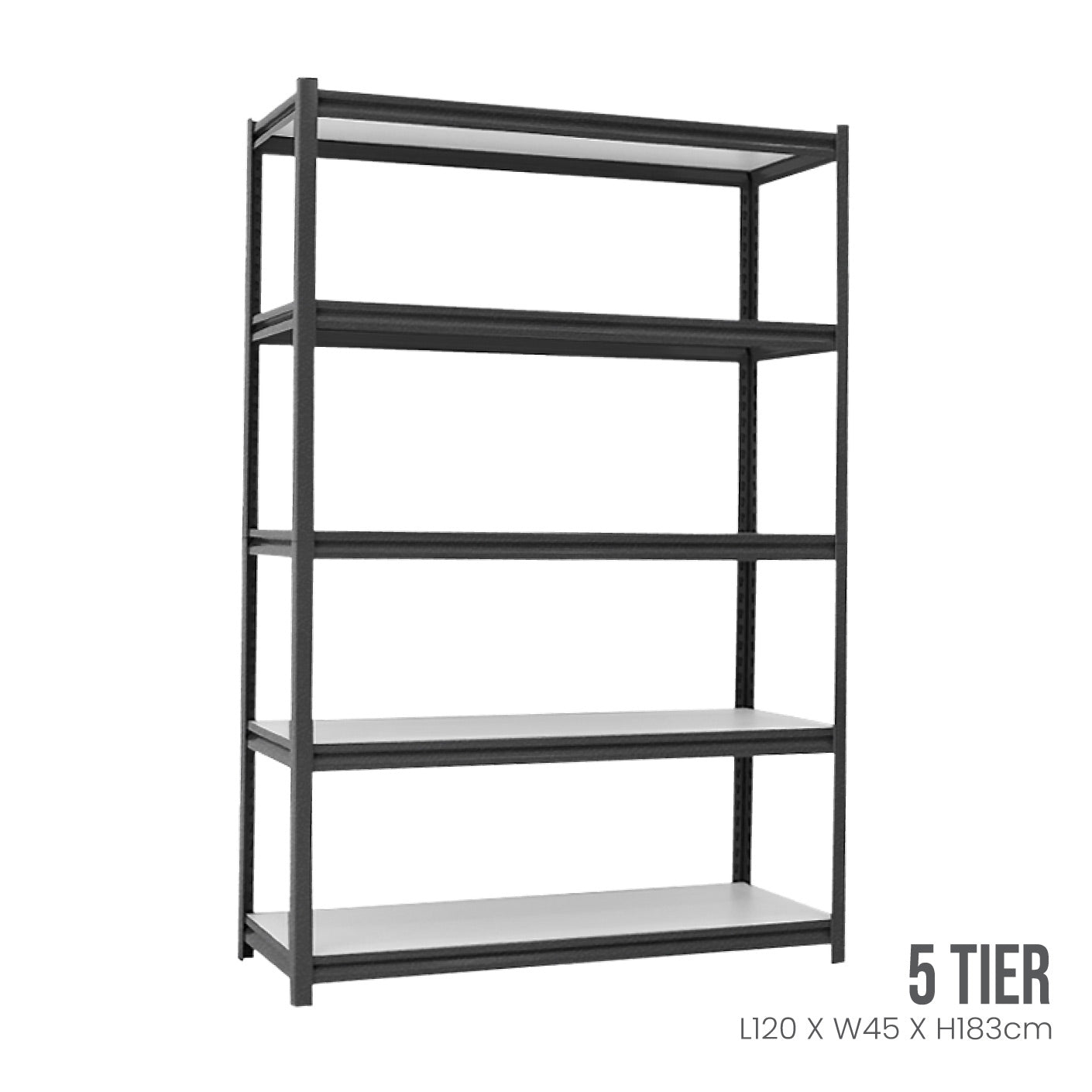 5 TIER DIY BOLTLESS RACK 120X45X183CM BROWN (HFH6725)