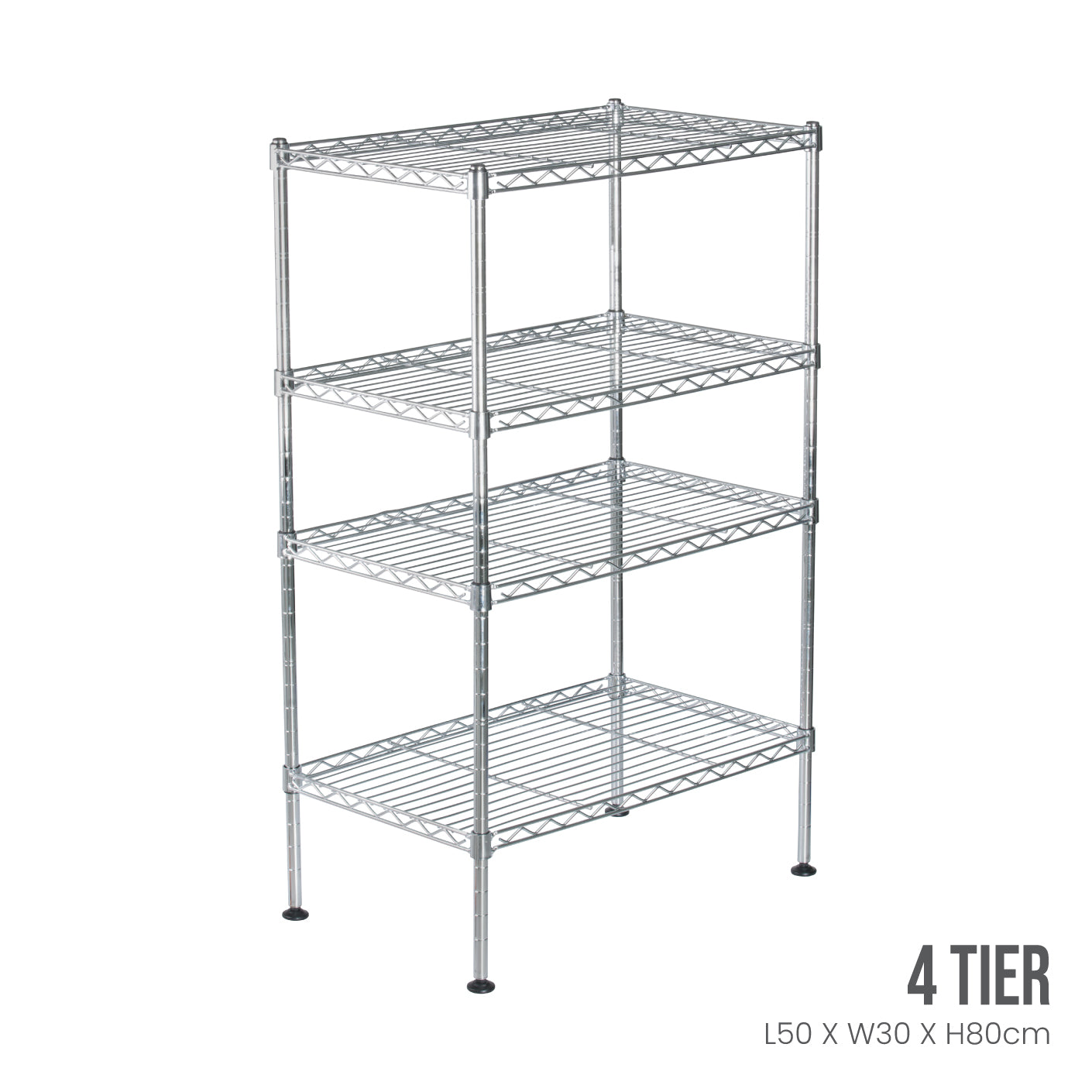 50X30X80CM 4TIER MULTI-PURPOSE RACK CJ-C1081 (HFH6847)