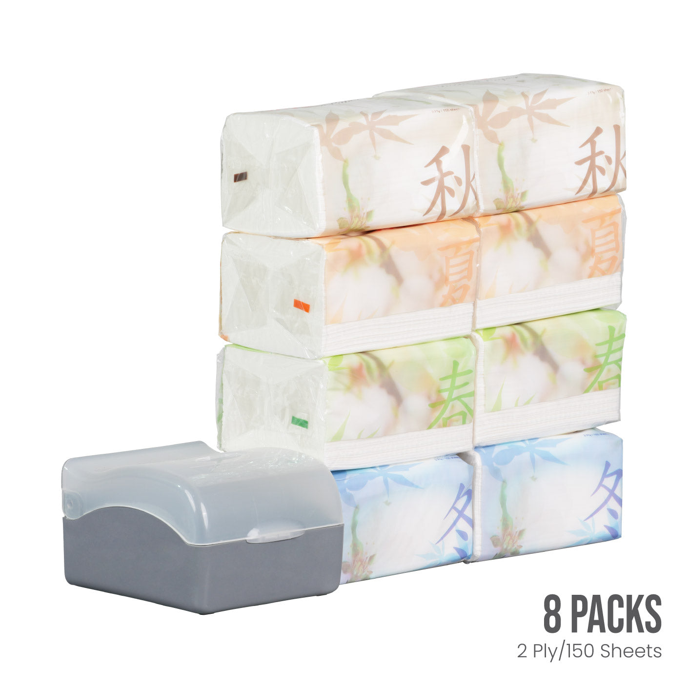 TISSUES PAPER 8PKT W HOLDER (HFH7004PG-8H)