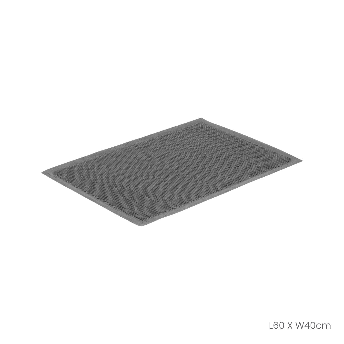 FLOOR MAT 40X60CM NAMI PLAIN GREY (HFH7036-GRY)