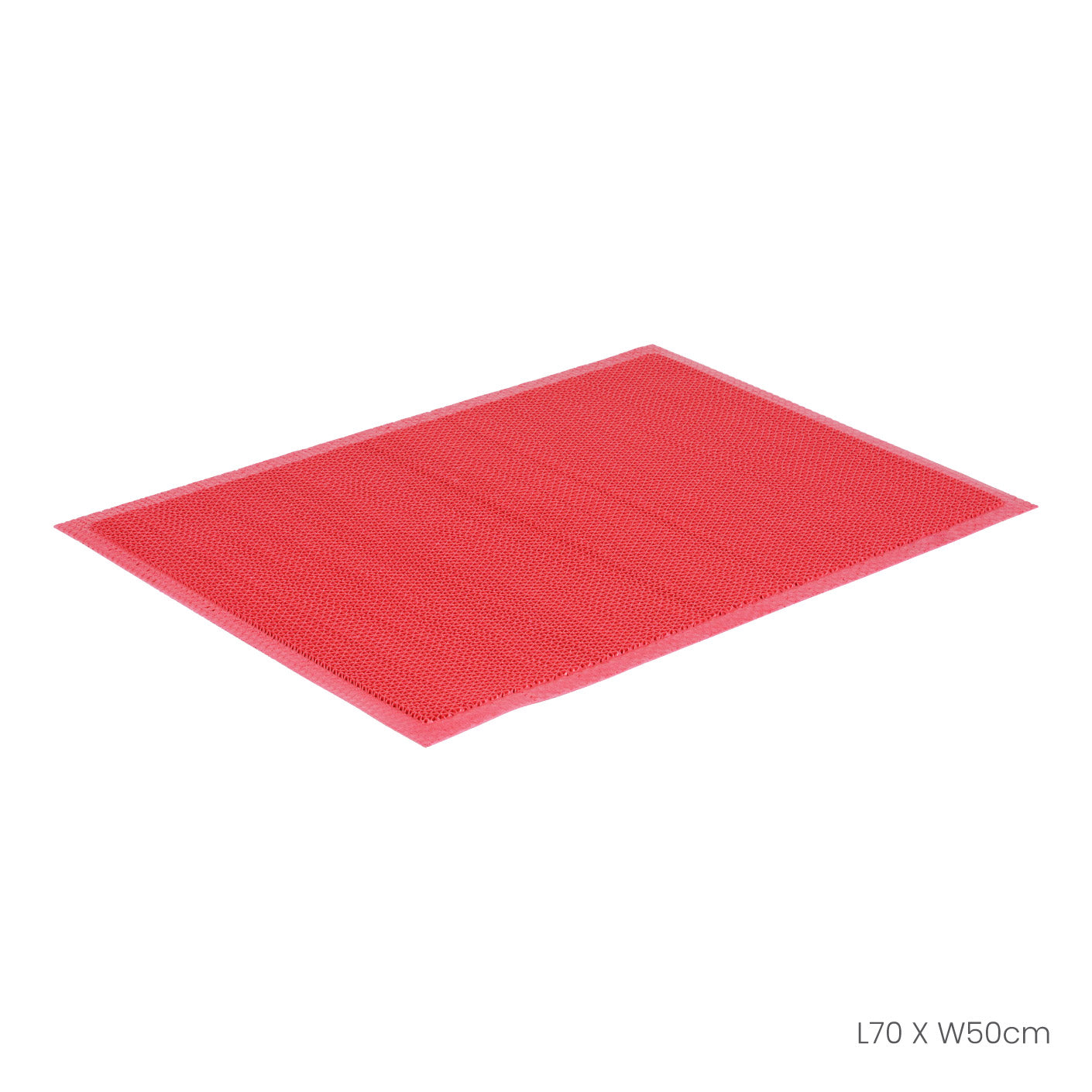 FLOOR MAT 50X70CM NAMI PLAIN RED (HFH7037-RED)