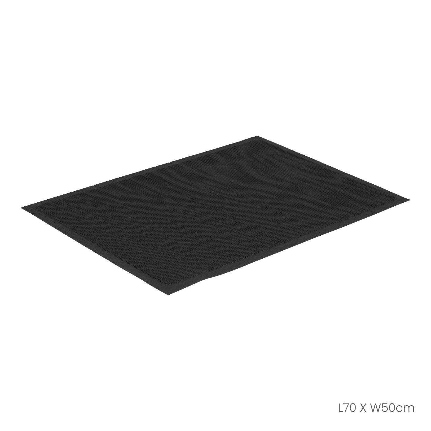 FLOOR MAT 50X70CM NAMI PLAIN BLACK (HFH7037-BLK)