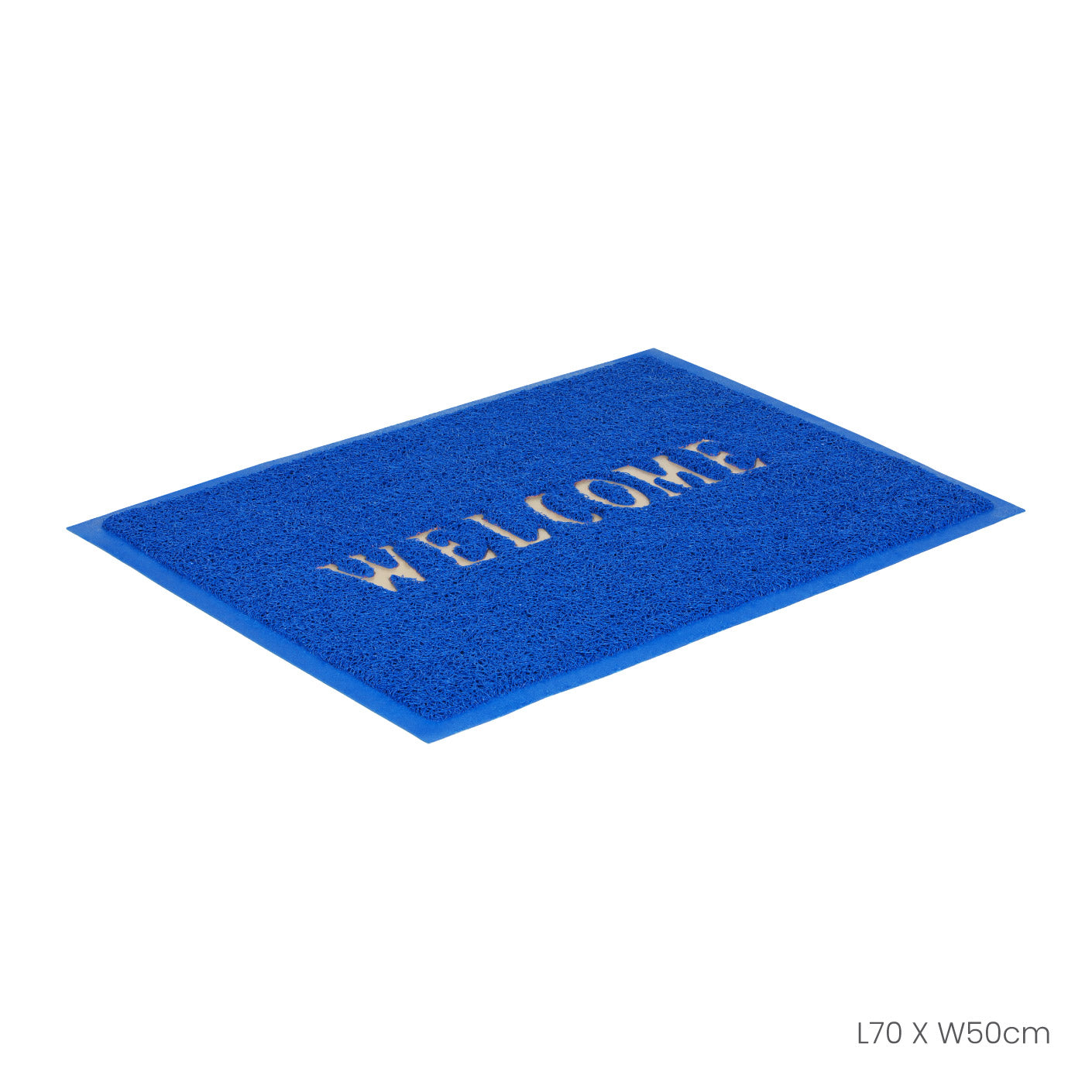 FLOOR MAT 50X70CM WELCOME 3A BLUE (HFH7053-BLU)
