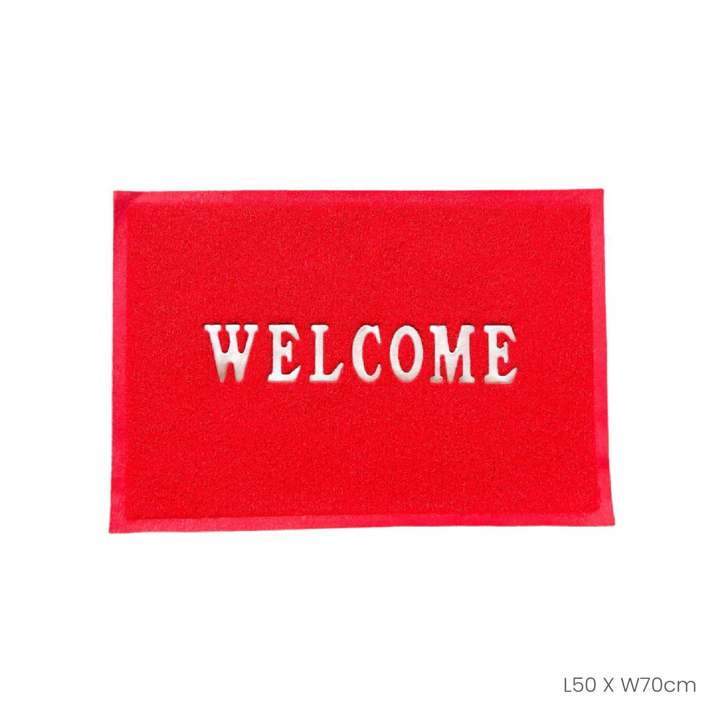 FLOOR MAT 50X70CM WELCOME 3A RED (HFH7053-RED)