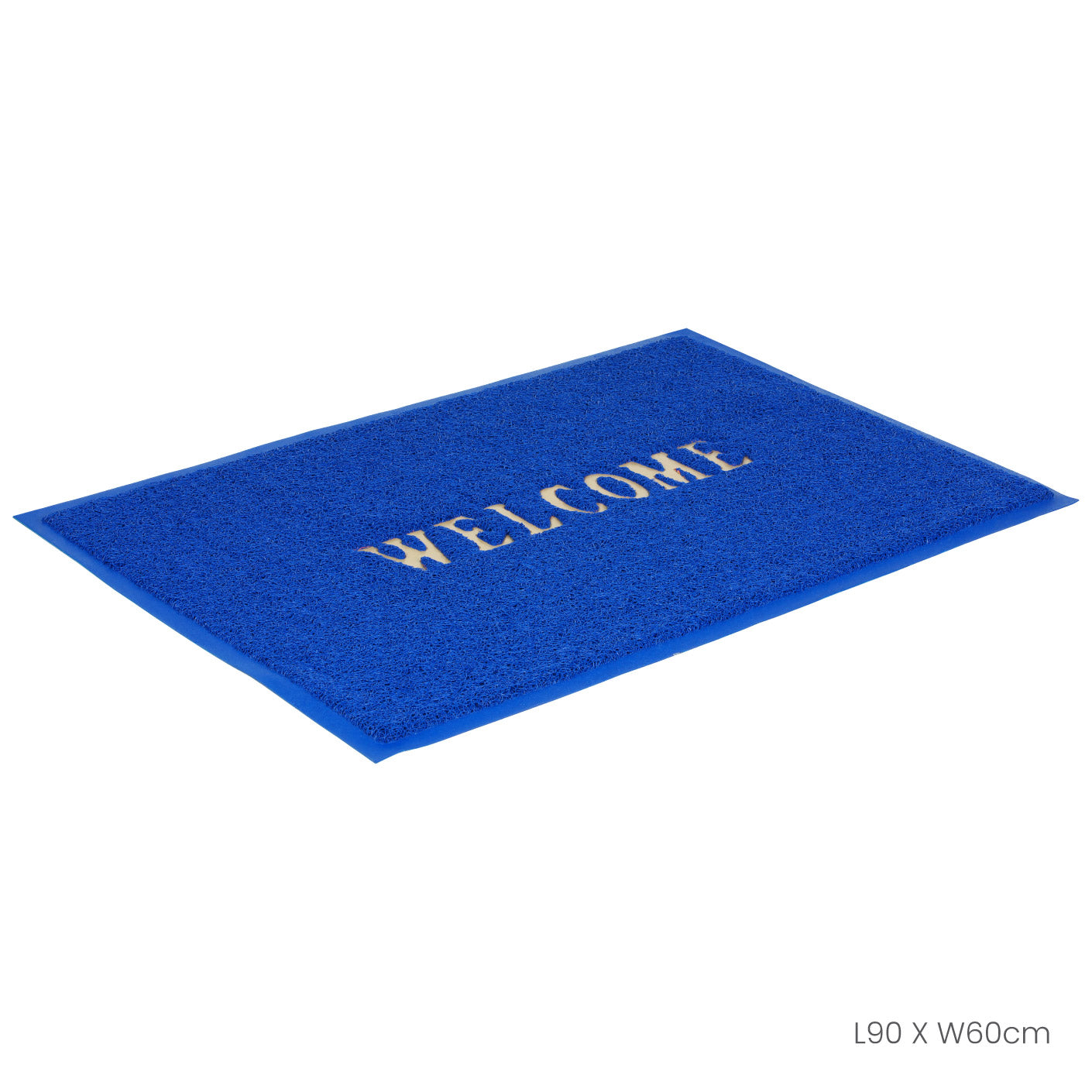 FLOOR MAT 60X90CM WELCOME 3A BLUE (HFH7054-BLU)