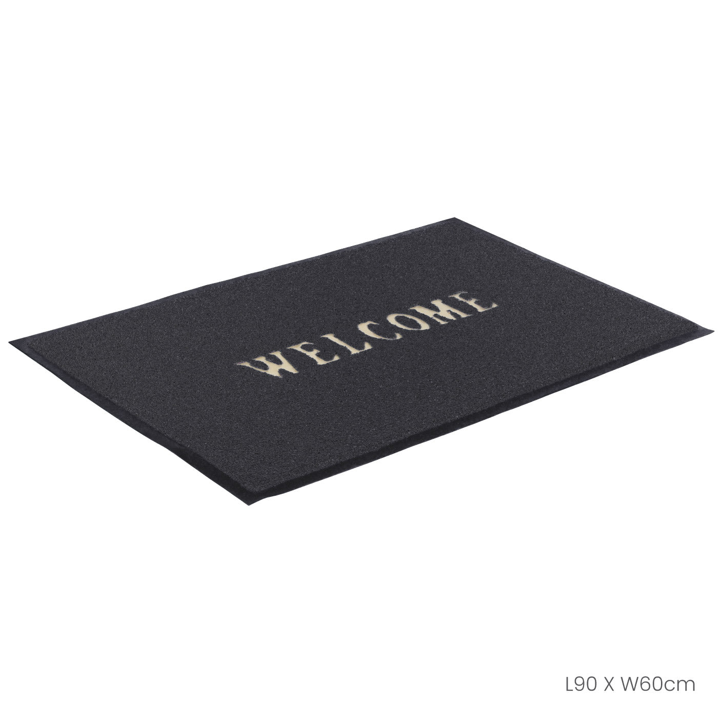FLOOR MAT 60X90CM WELCOME 3A BLACK (HFH7054-BLK)