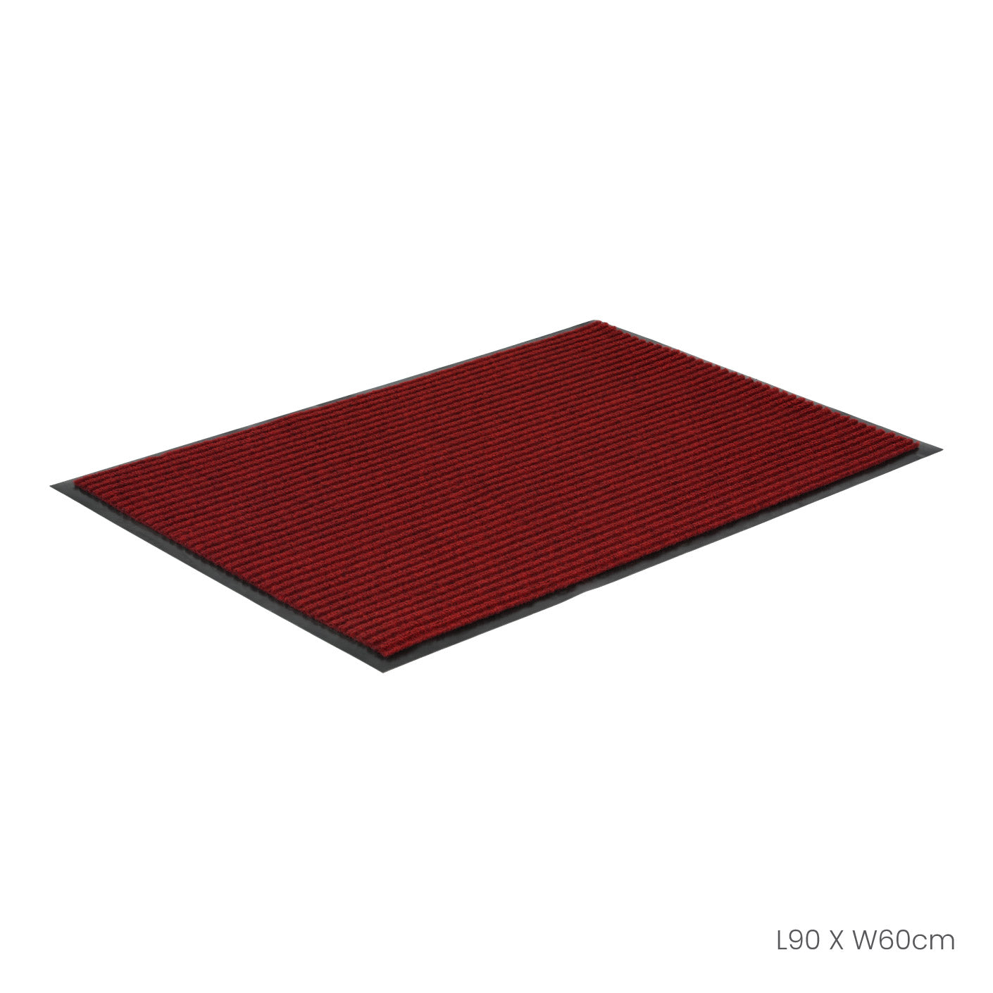 FLOOR MAT STRIPE 60X90CM RED (HFH7086-RED)