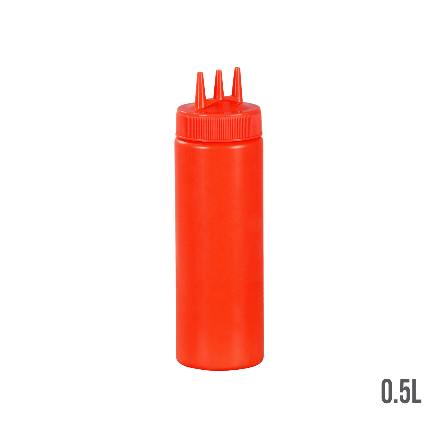 SAUCER BOTTLE TRI-NOZZLE 18OZ RED LX660 (HFH8032-RED)