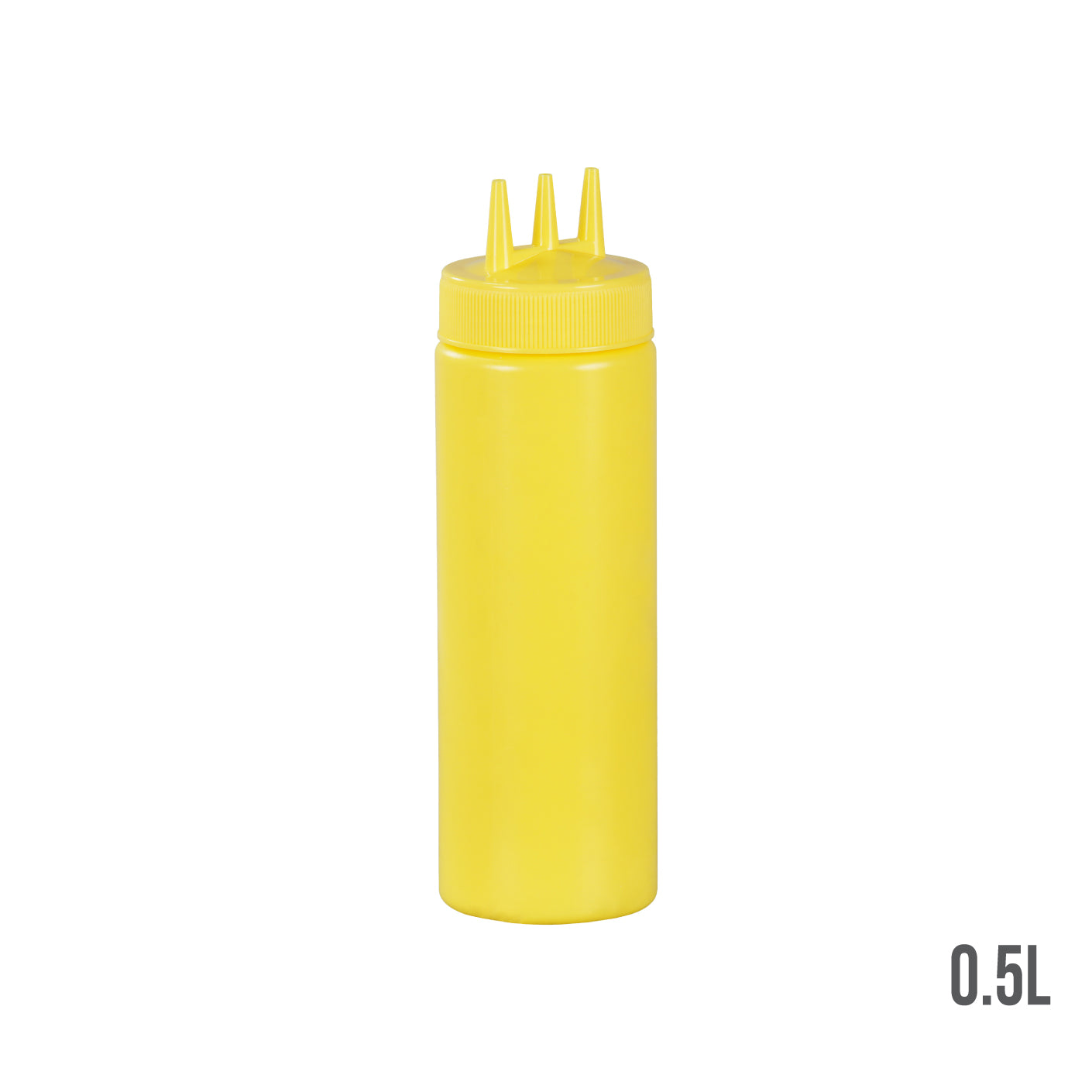 SAUCER BOTTLE TRI-NOZZLE 18OZ YEL LX660 (HFH8032-YEL)