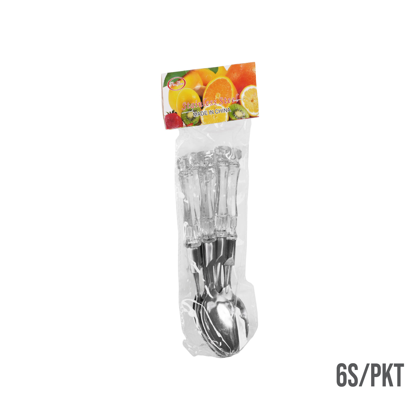 CRYSTAL HANDLE SPOON 6S WHITE (HFH8684-WHT)