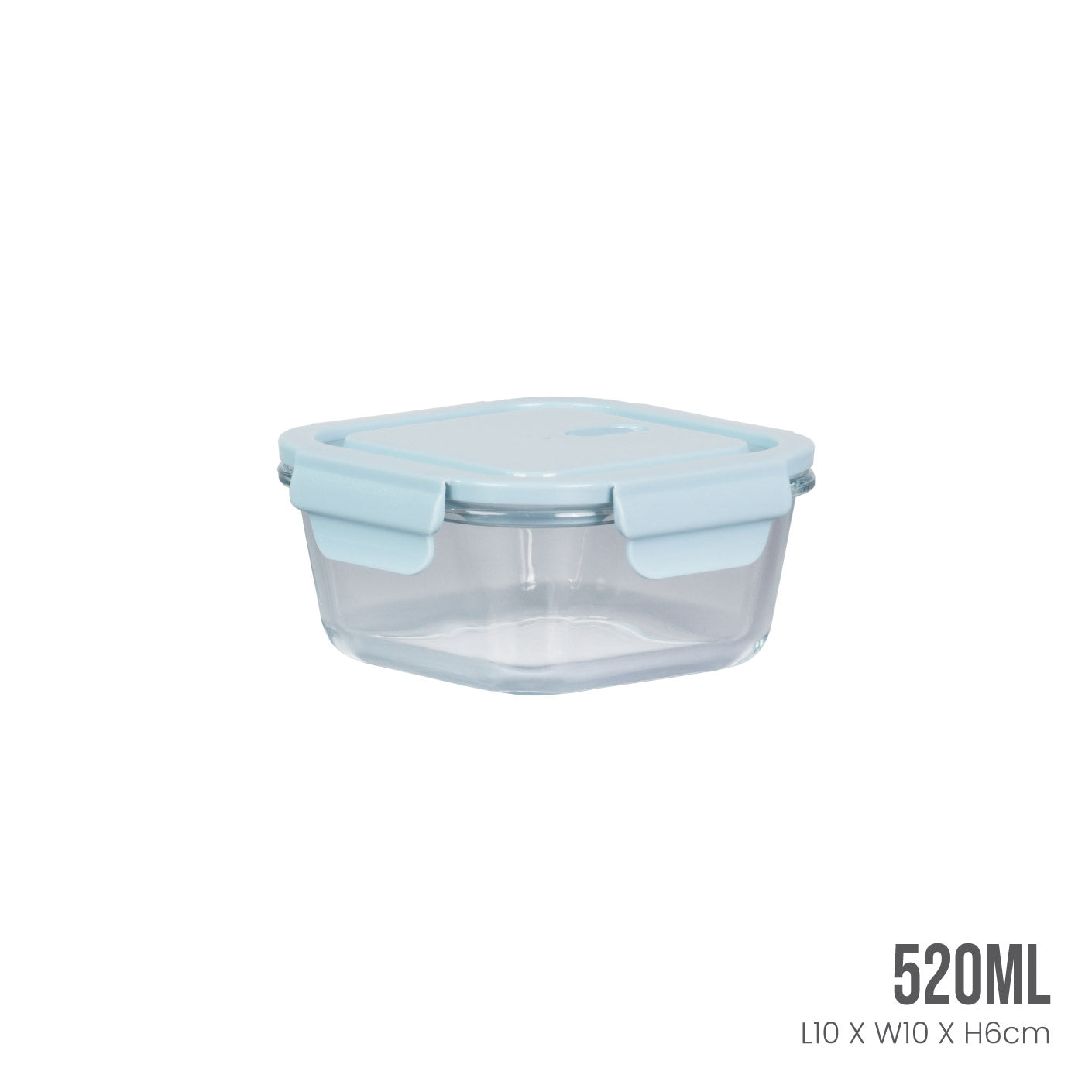 AIR-TIGHT GLASS CONTAINER SQ 520ML BX2002 (HFH8905)