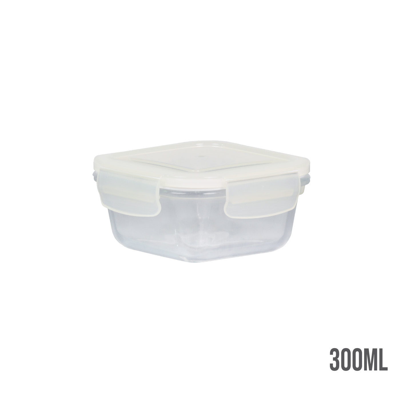 AIR-TIGHT GLASS CONTAINER SQ 300ML KTY8028 (HFH8906)