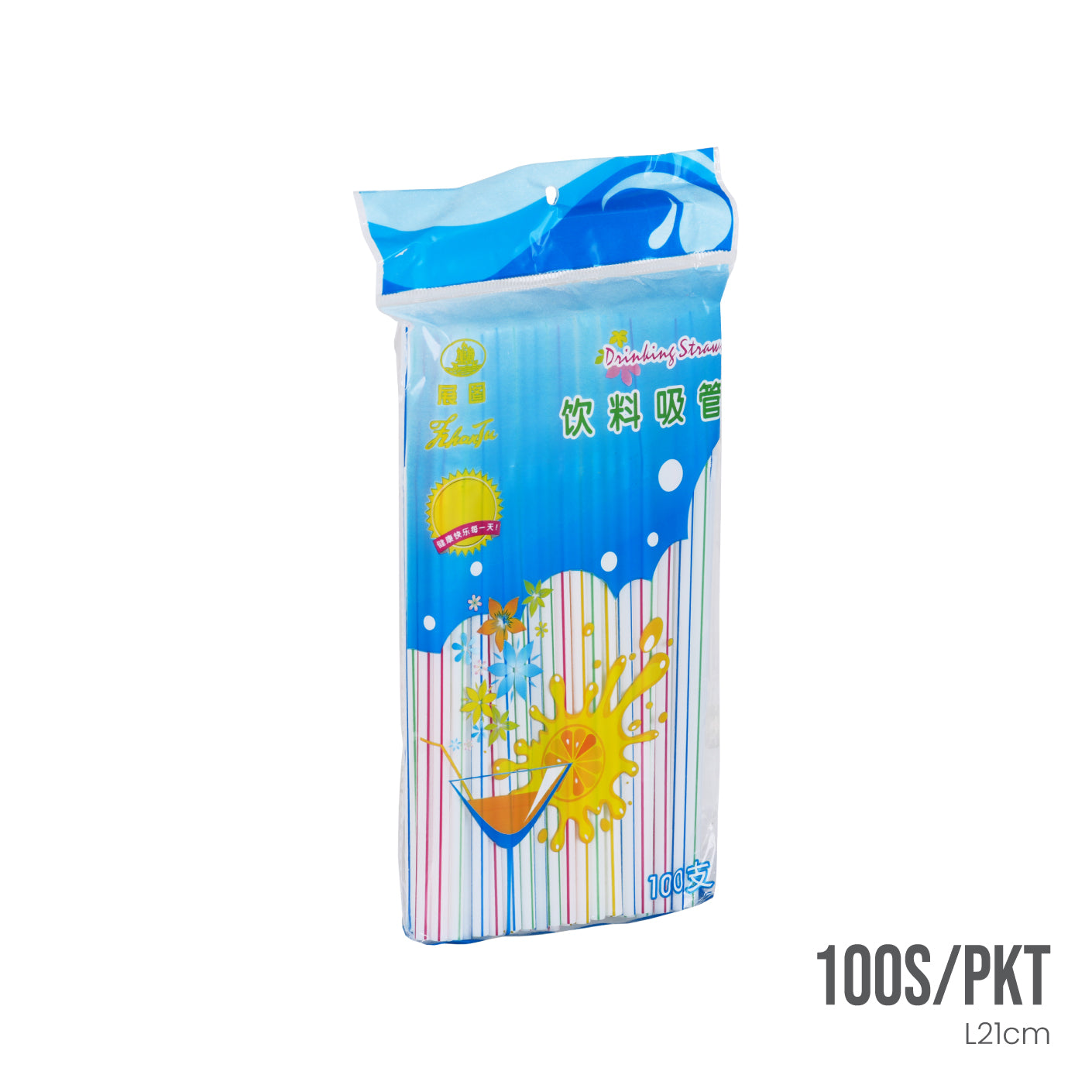 STRAW FLEXIBLE 21CM 100S (HFH9018)