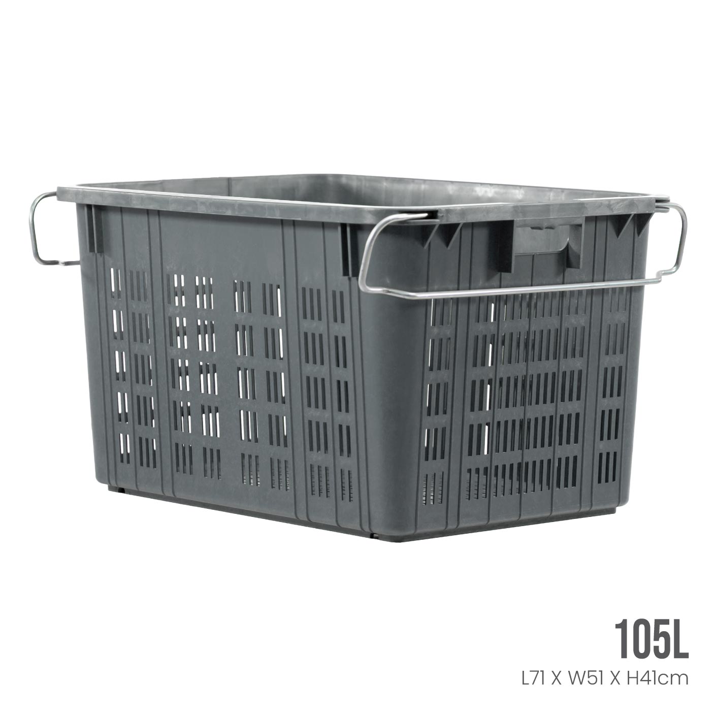 METAL HANDLE INDUSTRIAL BASKET (ID4720)