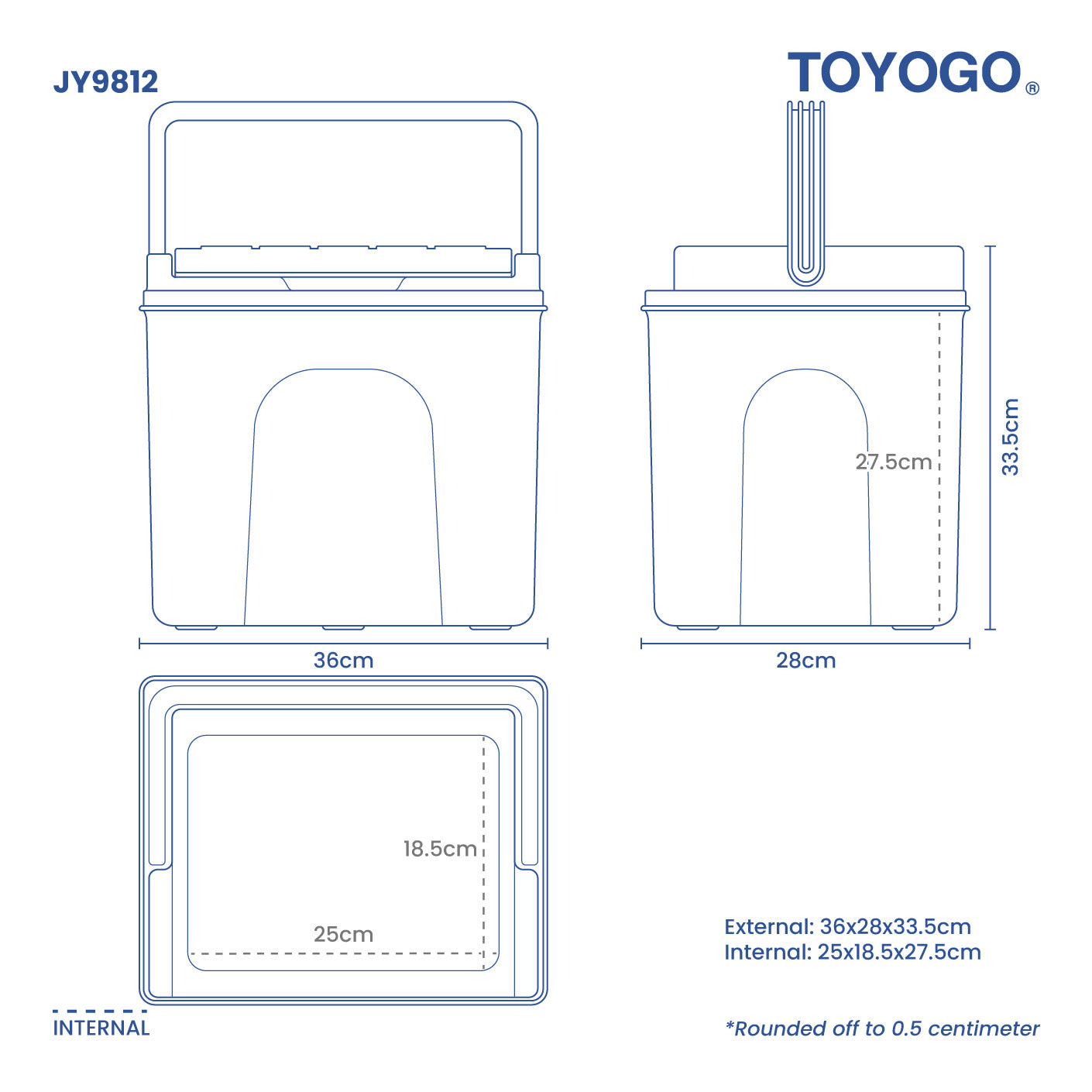 RECT ICE BUCKET 14L (JY9812)
