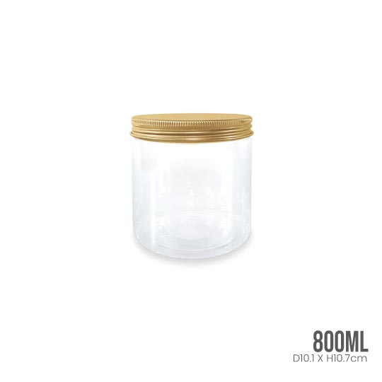 PET CONTAINER W/ COL GOLD LID(MS800G-50)