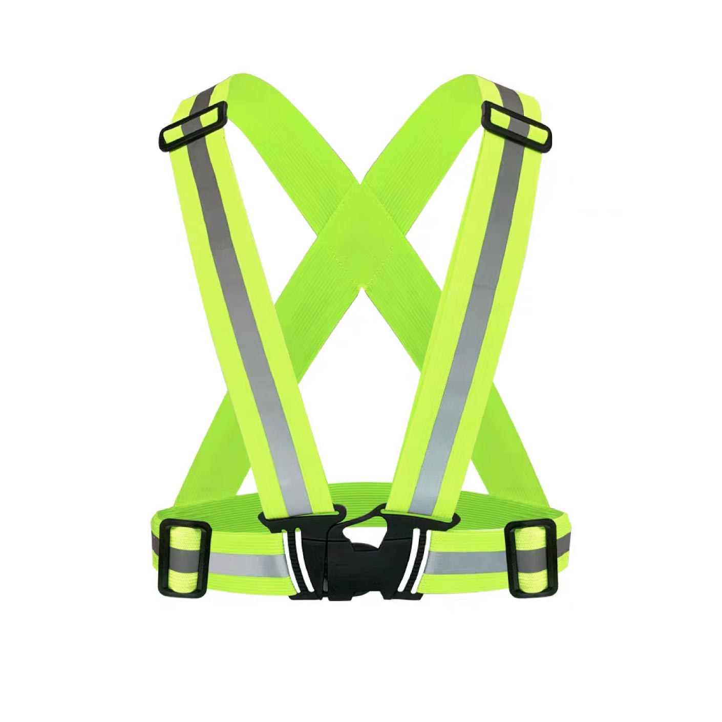 SAFETY ELASTIC STRIP VEST W BUCKLE & STRIP (GREEN) (NB5005)