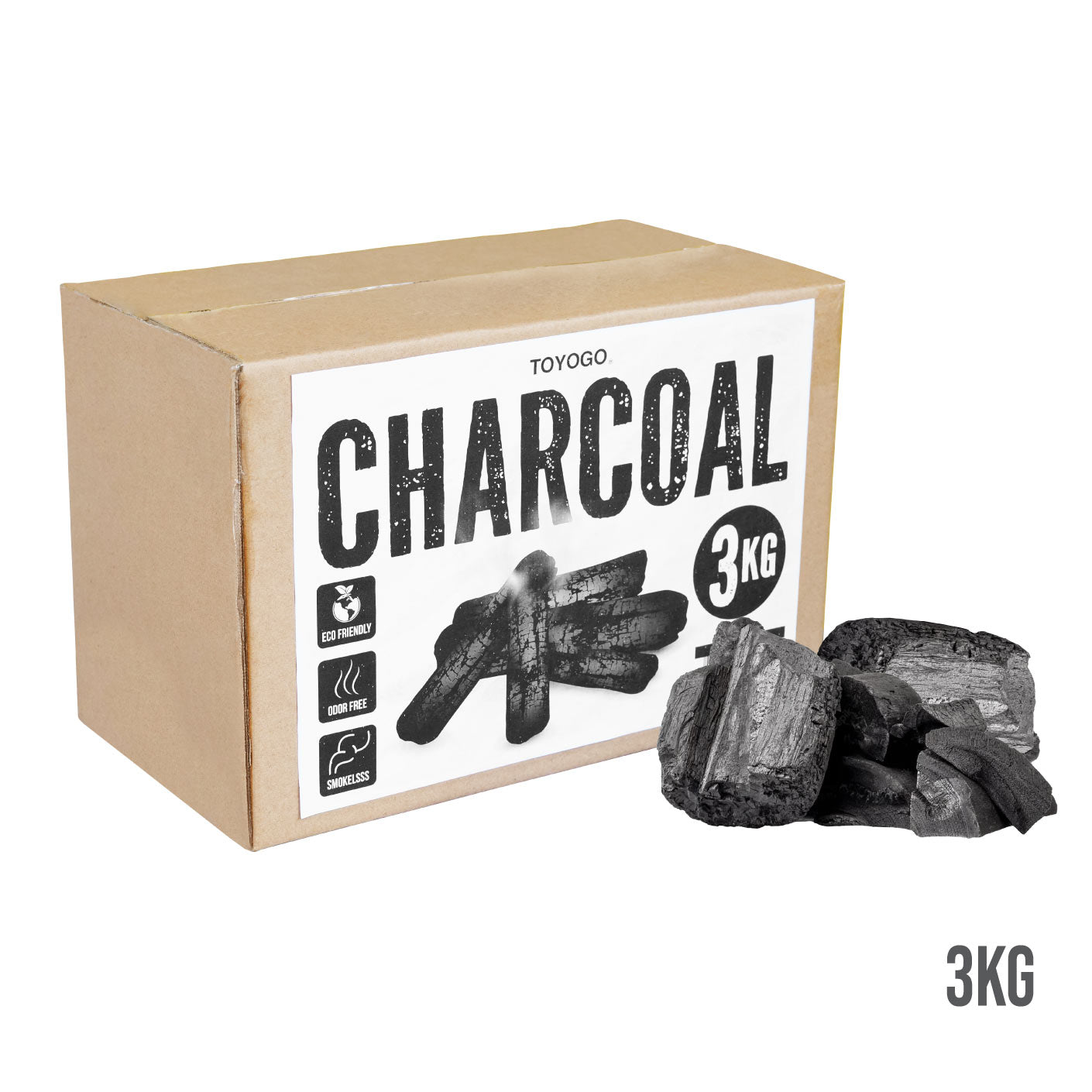 BBQ MANGROVE WOOD CHARCOAL 3KG (NSH1001) | TOYOGO Singapore