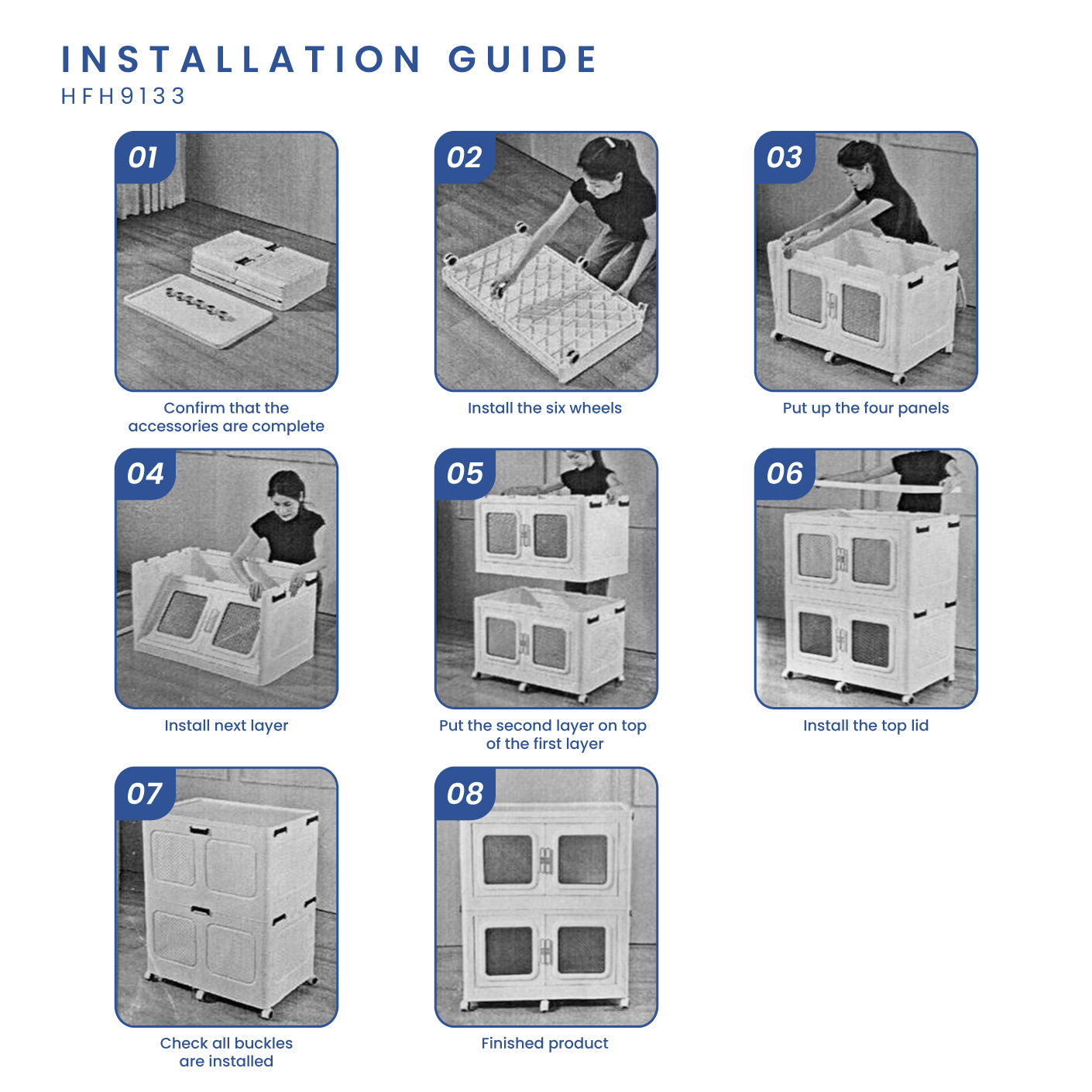 3 TIER-6D-6WHEELS CABINET L82XW52XH143.5CM JP2028-3 (HFH9133)
