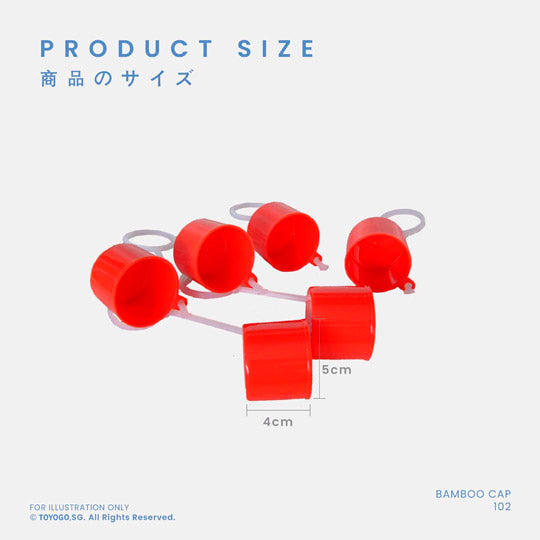 BAMBOO CAP 6PC/PKT (102)