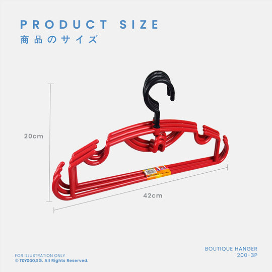 BOUTIQUE HANGER 3S (200-3P)