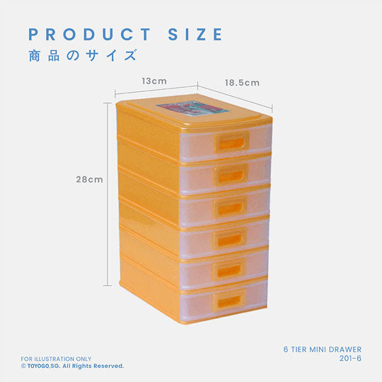 6 TIER MINI DRAWER (201-6)