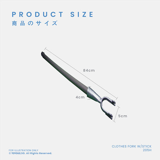 CLOTHES FORK W STICK (205H)