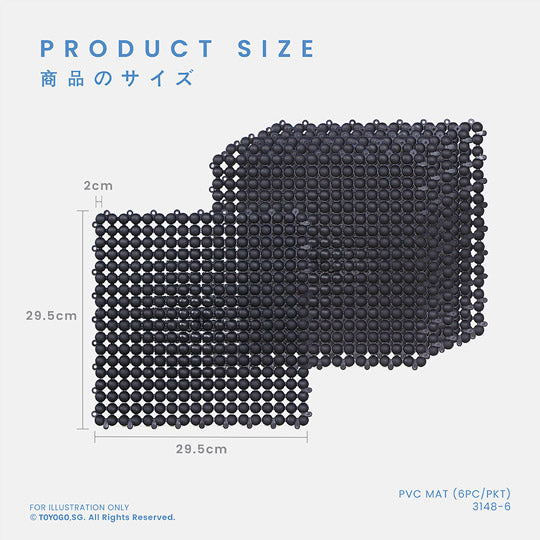 PVC MAT (6PC/PKT) (3148-6)