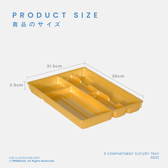 6 COMPARTMENT CUTLERY TRAY (4833)