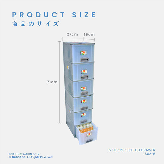 6 TIER PERFECT CD DRAWER (602-6)