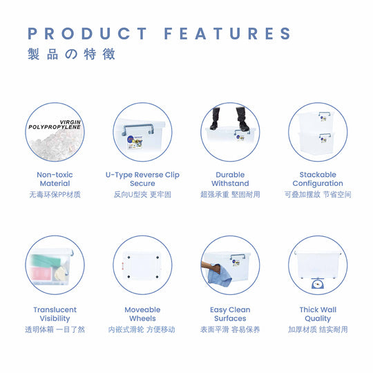 STORAGE BOX W/WHEELS (708)