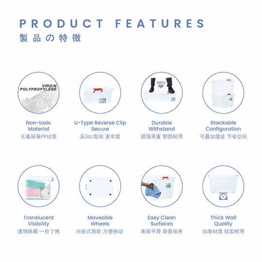 HAKO STORAGE BOX W WHL - No8 (9508)