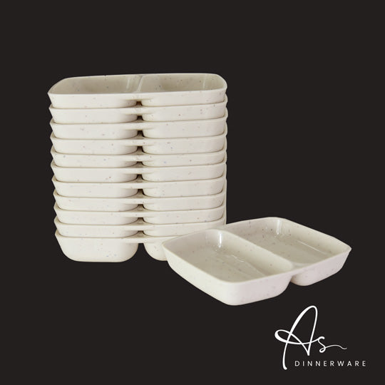 YUME 2 SECTION SAUSE DISH 12S (AS1832-12)