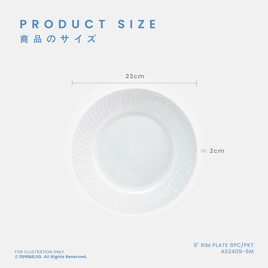 ASA 9INCH RIM PLATE 6S (AS2409-6)