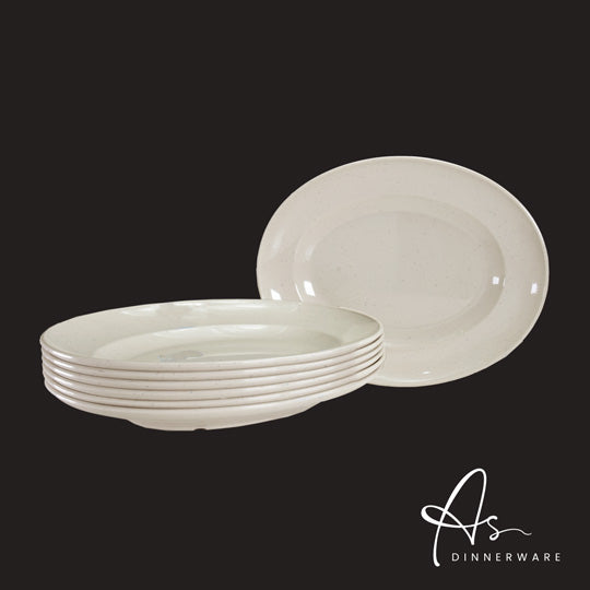 KIKU 12INCH DEEP OVAL PLATE 6S (AS3012-6)