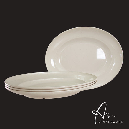KIKU 16INCH DEEP OVAL PLATE 3S (AS3016-3)