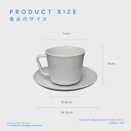 NATSU TEA CUP AND SAUCER 4SETS (AS8212-4)