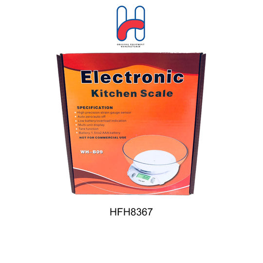 KITCHEN SCALE DIGI 7KG W BOWL WH-B09 (HFH8367)