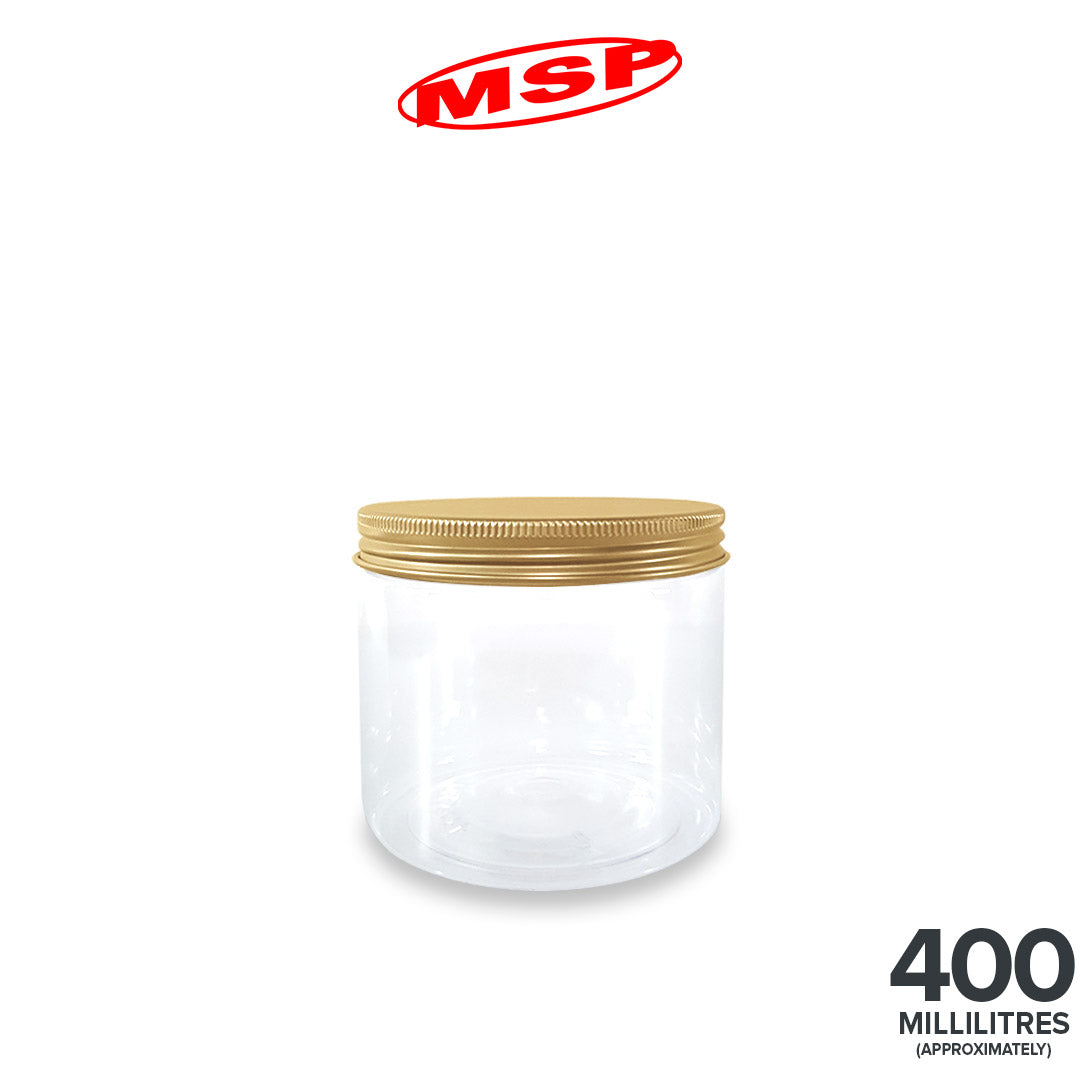 PET CONTAINER W/GOLD COL LID (MS400G-70)