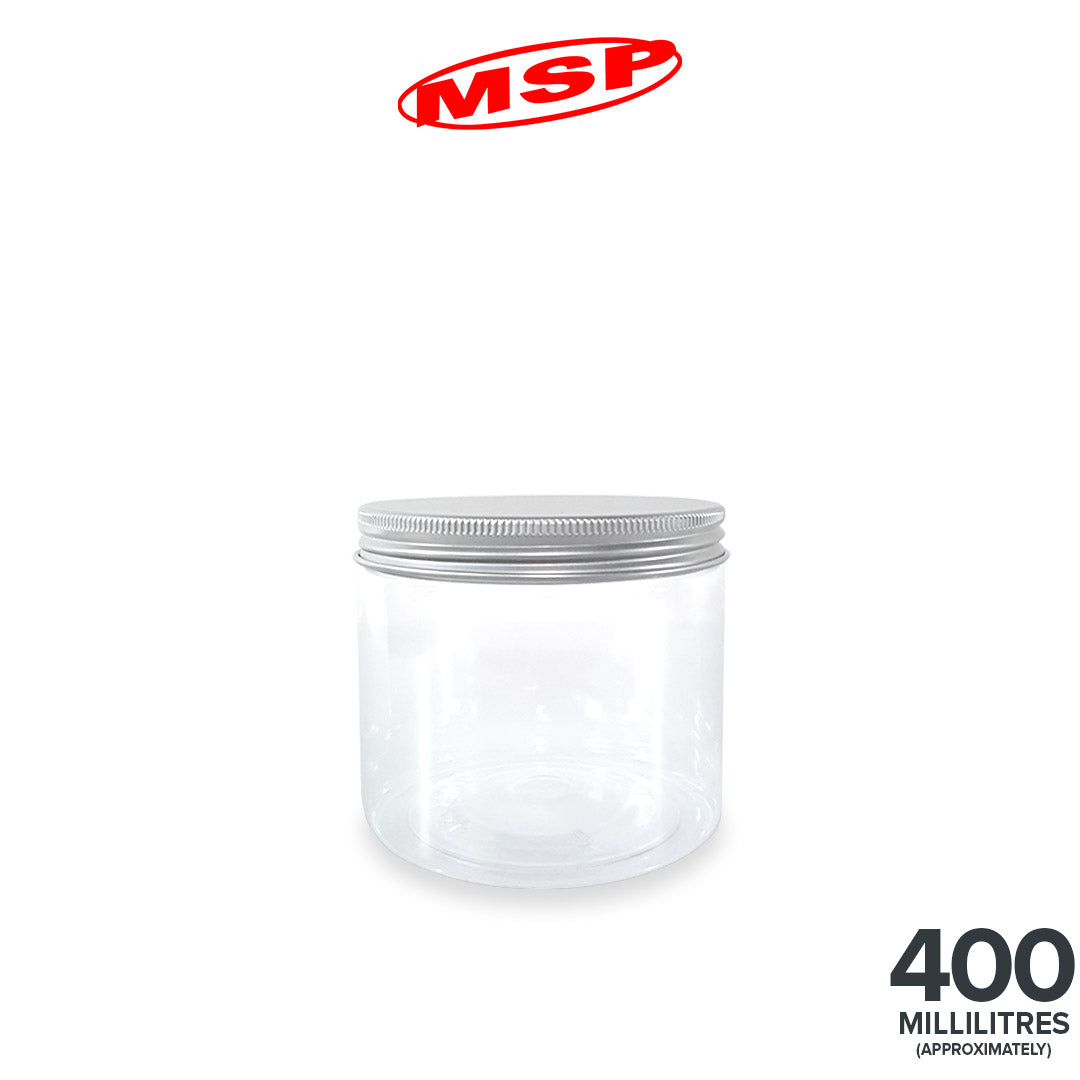PET CONTAINER W/SILVER COL LID (MS400S-70)